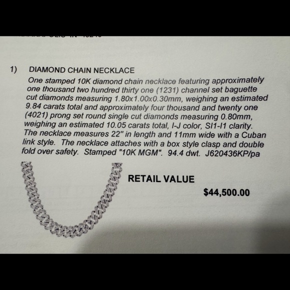 Diamond Cuban-Link Chain Necklace - Picture 4 of 4